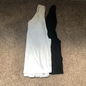 Black and White Crop Tank Tops